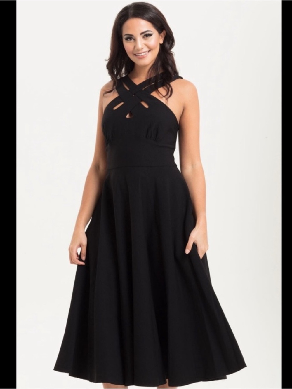Voodoo‎ Vixen Black Y2K Vintage Inspired Criss Cross Dress, Size XL